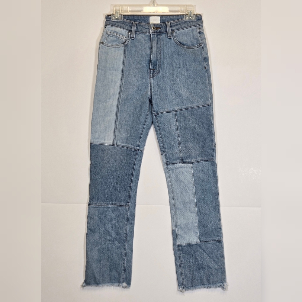 Jonathan Simkhai Patchwork Straight Leg Ankle Jea… - image 1